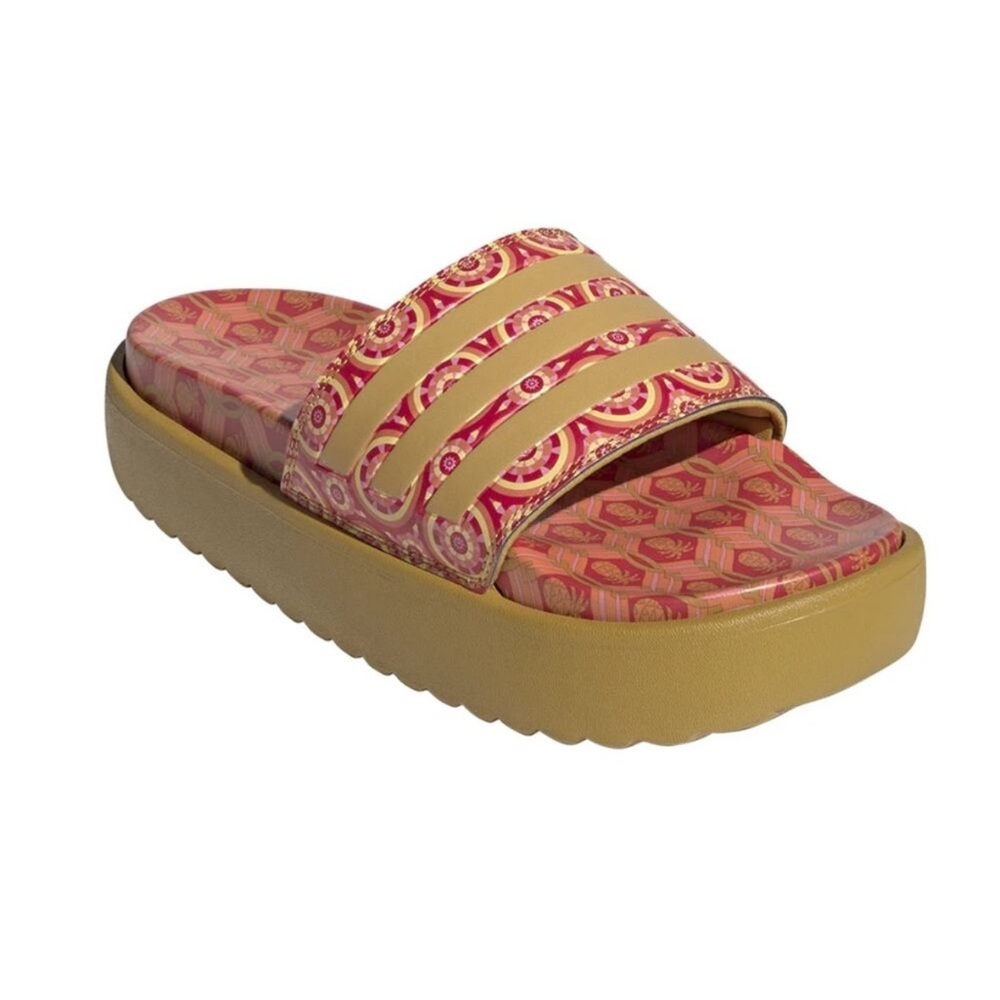 Farm Rio x Adidas Adilette Platform Slides Size 6